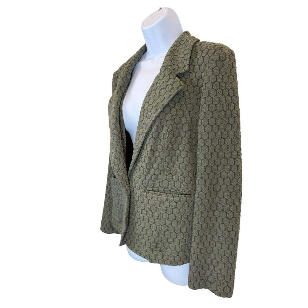 Anthropologie Porridge Jacket Womens Small Olive Green Texture Knit Blazer - Picture 6 of 13